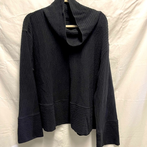 lululemon athletica Tops - LULULEMON heathered black cowl neck popover sweatshirt - size XL/XXL